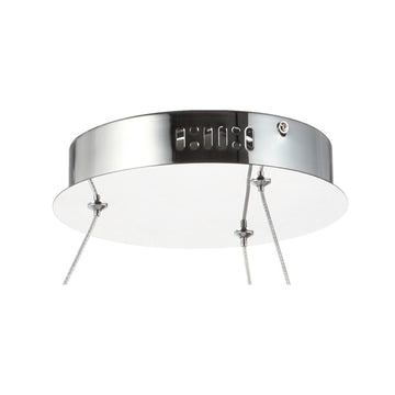 Benton 24.7" Round Integrated LED Crystal/Metal Pendant - JONATHAN Y